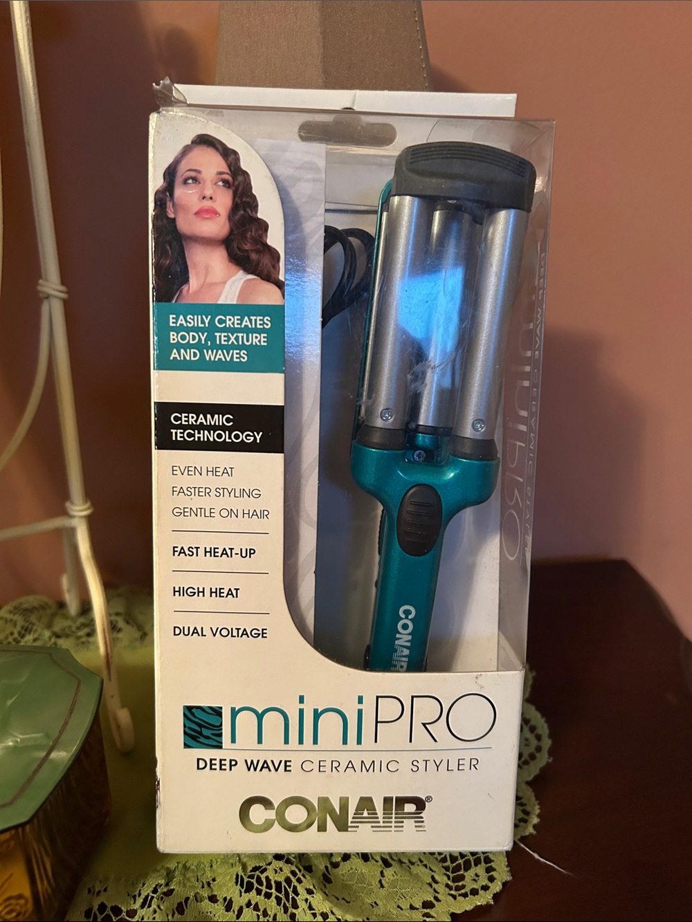 Conair miniPRO Deep Wave Ceramic Styler - Teal